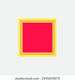 Square Neon Style Three. Sale Tag Element. Label Icon. High Quality Vector Icon. Editable Vector