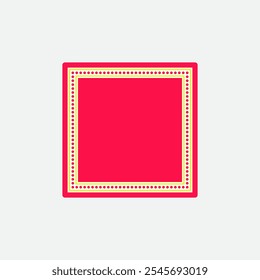 Square Neon Style Two. Sale Tag Element. Label Icon. High Quality Vector Icon. Editable Vector