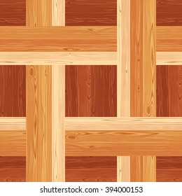 Square netting parquet seamless floor texture. Editable vector pattern in swatches.