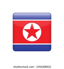 square  North Korea flag. Simple vector North Korea flag