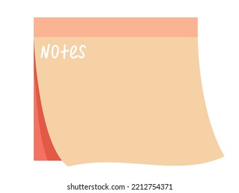 Square note icon. Calendar for setting goals and objectives, time management and planning. Development of schedule and planning. Poster or banner for website. Cartoon flat vector illustration