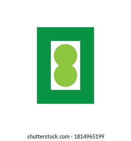 Square with number 8 logo design vector