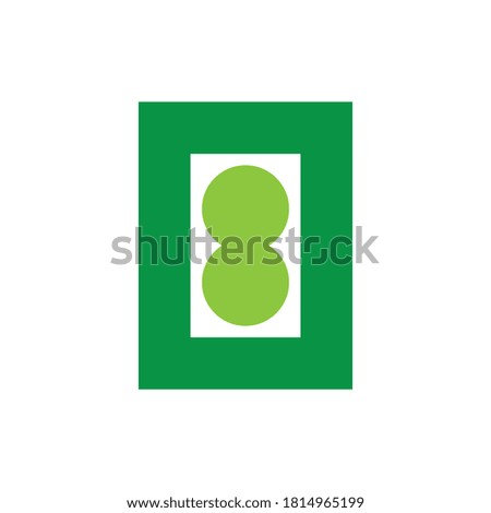 Square with number 8 logo design vector