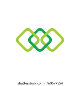 square object linked design logo vector