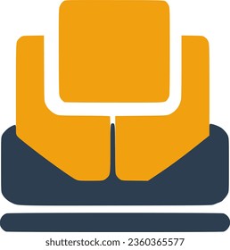 Square object vector logo design template with an abstract fast food restaurant desk.