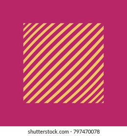 square on fuchsia background with sloping decorative lines for home