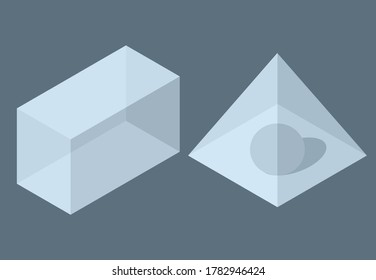 Square opacity and circle in triangle opacity isometric