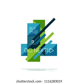 Square option infographic banner. Data and information visualization, geometric design. Vector illustration