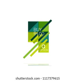 Square option infographic banner. Data and information visualization, geometric design. Vector illustration