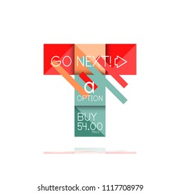 Square option infographic banner. Data and information visualization, geometric design. Vector illustration