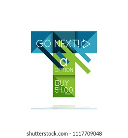 Square option infographic banner. Data and information visualization, geometric design. Vector illustration