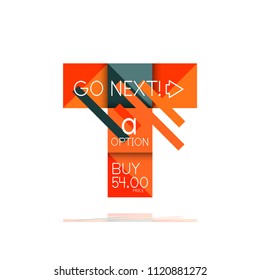 Square option infographic banner. Data and information visualization, geometric design. Vector illustration