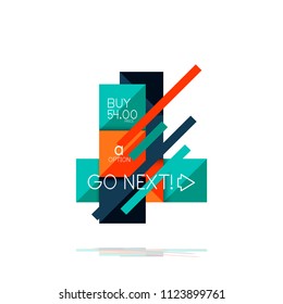 Banner infográfico de opção quadrado. Visualização de dados e informações, design geométrico. Ilustração vetorial