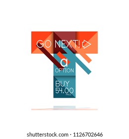 Square option infographic banner. Data and information visualization, geometric design. Vector illustration