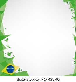 a square origami background on brazilian theme