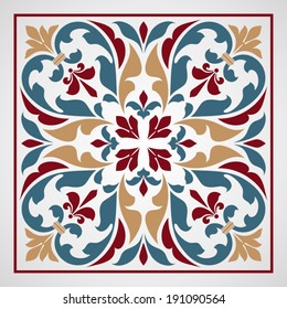 Square ornament.