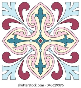Square ornament. Ornamental element for design in vintage stile.