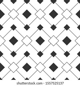 Square ornament Seamless pattern on white background vector illustration