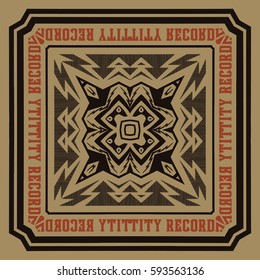 square ornamental classic geometric Ethnic pattern design for background or wallpaper.