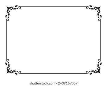 Square Ornamental frame vector border