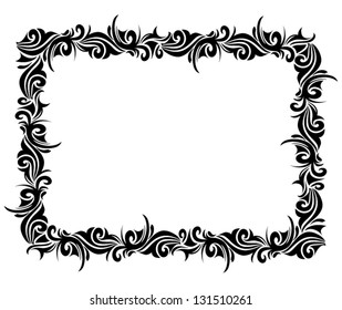 Square ornamental frame, vector illustration.