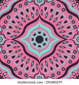 square ornamental pattern with heart. can use this pattern in design of bandana, neckerchief, scarf, shawl, and carpet
