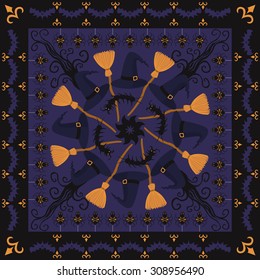 square ornamental witch style pattern