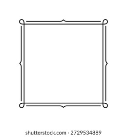 Square ornate decorative frame border line