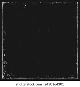 Square Overlay Grunge Edges Vector Texture
