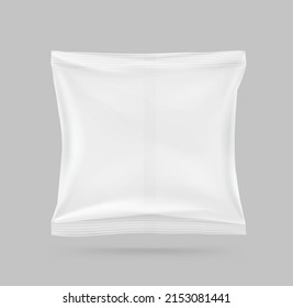 Square packaging bag mockup. Vector illustration. Perfect for the presentation of products. Ready for your design. EPS10.	