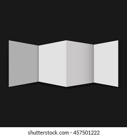 Square pages  on a black background with a shadow