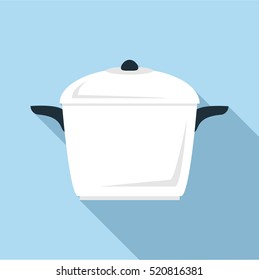 Square pan icon. Flat illustration of square pan vector icon for web