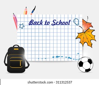 Square paper - back to school concept