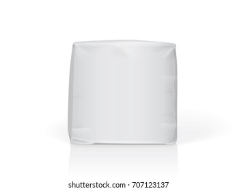 square paper packing on white background