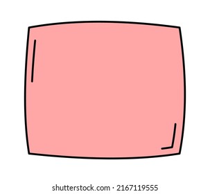 Square paper sheet icon. Vector illustration