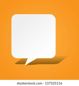 Square Paper Speech Bubble