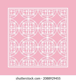 Square paper tissue template based on classic style vector pattern