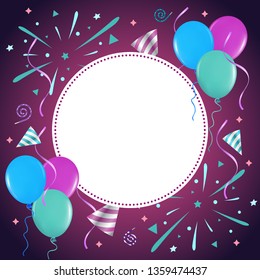 Square party invitation card