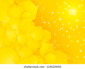 square party yellow background with white dots