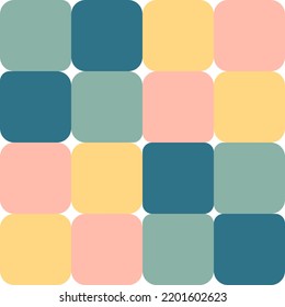 A Square pastel color seamless pattern design for decorating, wallpaper, wrapping paper, fabric, backdrop and etc.