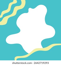 square pastel frames template illustration poster design