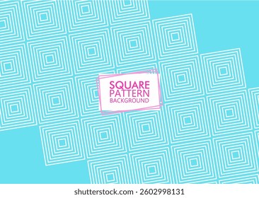 Square pattern backdrop design with lines. Beautiful square shape design in vector with creative layout.
