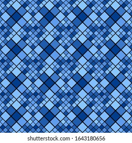 Square pattern background - blue abstract vector graphic design from squares