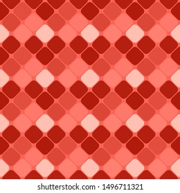 Square pattern background - geometrical red repeating vector graphic from diagonal squares