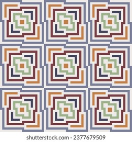Square pattern background retro colors