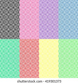 Square pattern with black and pastel color