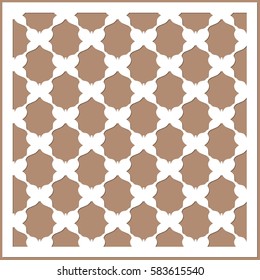 square pattern with butterflies for cutting.  Laser cutting template for greeting cards, envelopes, decorations.