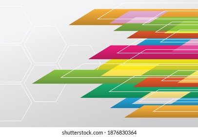 Square pattern colorful on the Abstract Background.Used for printing, advertisement or other work.