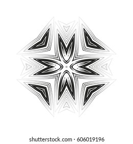 Square pattern design element. Vector art.
