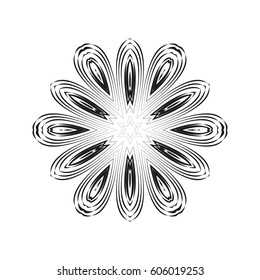 Square pattern design element. Vector art.